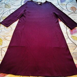 J. JILL DIAMOND-PATTERN PONTE KNIT SHIFT DRESS XL TALL